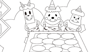 無料ダウンロード出来るシンプルな鬼の塗り絵が楽しめる2023年2月のカレンダー