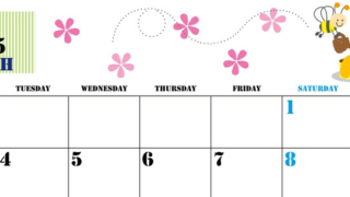 2025年3月横型の月曜始まり パンケーキイラストのかわいいA4無料カレンダー