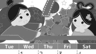 2026年7月縦型モノクロの月曜始まり 織姫と彦星イラストのかわいいA4無料白黒カレンダー(2026-00490711)