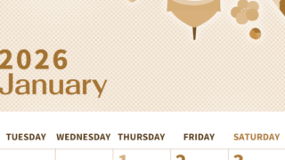 2026年1月縦型レトロな月曜始まり 羽子板のかわいいフリーイラストA4無料セピア調カレンダー(2026-00620111)