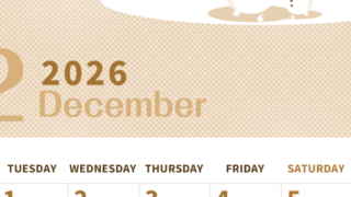 2026年12月縦型レトロな月曜始まり 雪景色イラストのかわいいA4無料セピア調カレンダー(2026-00621211)