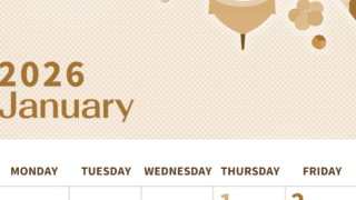 2026年1月縦型レトロな日曜始まり 羽子板イラストのかわいいA4無料セピア調カレンダー素材(2026-00620110)