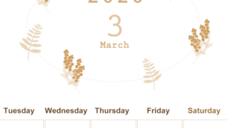 2026年3月縦型レトロな月曜始まり フラワーイラストのかわいいA4無料セピア調カレンダー(2026-00630311)