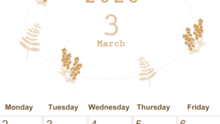 2026年3月縦型レトロな日曜始まり フラワーイラストのかわいいA4無料セピア調カレンダー(2026-00630310)