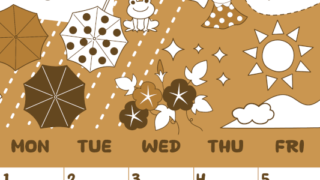 2026年6月縦型レトロな日曜始まり 季節イラストのかわいいA4無料セピア調カレンダー(2026-00640610)