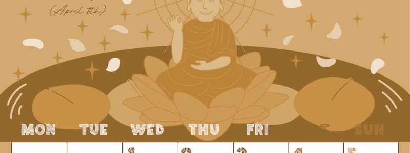 2026年4月縦型レトロな月曜始まり めでたいイラストのかわいいA4無料セピア調カレンダー(2026-00690411)