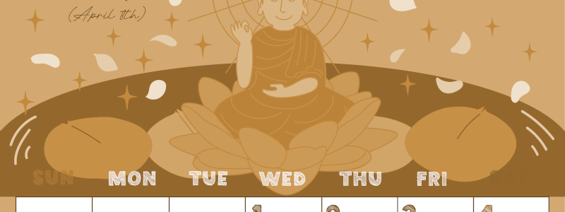 2026年4月縦型レトロな日曜始まり めでたいイラストのかわいいA4無料セピア調カレンダー(2026-00690410)