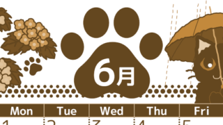 2026年6月縦型レトロな日曜始まり 猫イラストのかわいいA4無料セピア調カレンダー(2026-00780610)