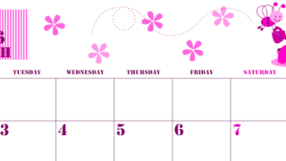 2026年3月横型月曜始まり パンケーキイラストのかわいいA4無料ピンクのカレンダー(2026-00790301)