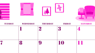 2026年4月横型月曜始まり 新生活イラストのかわいいA4無料ピンクのカレンダー(2026-00790401)