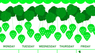 2026年5月縦型日曜始まり いちごイラストのかわいいA4無料グリーンのカレンダー(2026-00950510)
