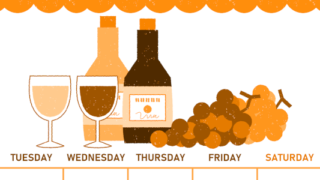 2026年11月縦型月曜始まり ぶどうイラストのかわいいA4無料オレンジのカレンダー(2026-01071111)