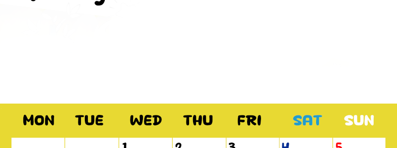 2026年7月縦型月曜始まり  書き込みしやすい文字が大きなA4無料シンプルなカレンダー(2026-01110711)