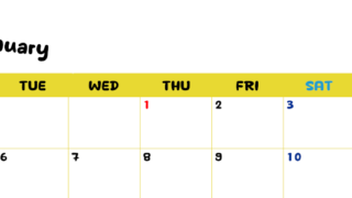2026年1月横型月曜始まり 書き込みしやすい文字が大きなA4無料シンプルなカレンダー(2026-01110101)