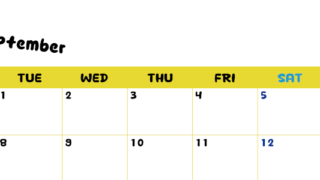 2026年9月横型月曜始まり 書き込みしやすい文字が大きなA4無料シンプルなカレンダー(2026-01110901)