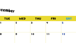 2026年12月横型月曜始まり 書き込みしやすい文字が大きなA4無料シンプルなカレンダー(2026-01111201)