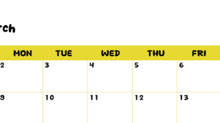 2026年3月横型日曜始まり 書き込みしやすい文字が大きなA4無料シンプルなカレンダー(2026-01110300)