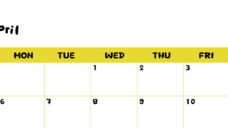 2026年4月横型日曜始まり 書き込みしやすい文字が大きなA4無料シンプルなカレンダー(2026-01110400)
