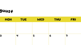 2026年8月横型日曜始まり 書き込みしやすい文字が大きなA4無料シンプルなカレンダー(2026-01110800)