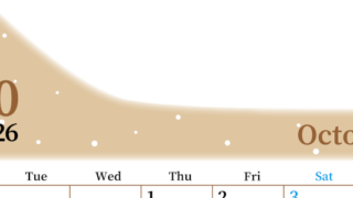 2026年10月縦型月曜始まり 大きい文字が見やすく書き込みも楽なA4無料シンプルカレンダー(2026-01121011)