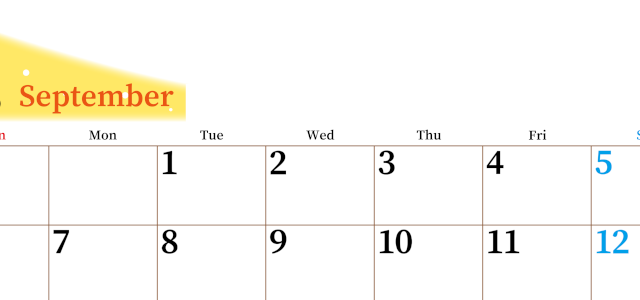 2026年9月横型日曜始まり 大きい文字が見やすく書き込みも楽なA4無料シンプルカレンダー(2026-01120900)