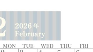 2026年2月縦型日曜始まり 書き込みしやすい文字が大きなA4無料シンプルなカレンダー(2026-01130210)