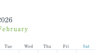 2026年2月縦型月曜始まり シンプルで書き込みしやすい文字が大きい見やすいおすすめの無料カレンダー(2026-01150211)