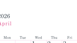 2026年4月縦型日曜始まり シンプルで書き込みしやすい文字が大きい見やすいおすすめの無料カレンダー(2026-01150410)