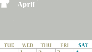 2026年4月のシンプルなカレンダーは縦型月のシンプルなカレンダーは曜始まりで大きい文字が見やすい書き込みも楽なA4サイズの無料素材(2026-01160411)