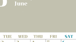 2026年6月のシンプルなカレンダーは縦型月のシンプルなカレンダーは曜始まりで大きい文字が見やすい書き込みも楽なA4サイズの無料素材(2026-01160611)
