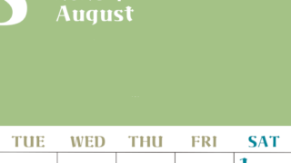 2026年8月のシンプルなカレンダーは縦型月のシンプルなカレンダーは曜始まりで大きい文字が見やすい書き込みも楽なA4サイズの無料素材(2026-01160811)