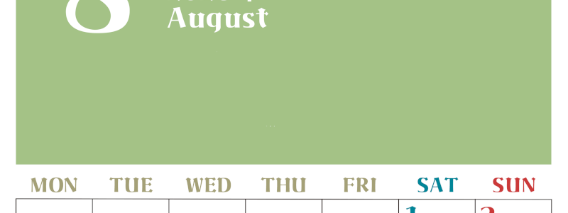 2026年8月のシンプルなカレンダーは縦型月のシンプルなカレンダーは曜始まりで大きい文字が見やすい書き込みも楽なA4サイズの無料素材(2026-01160811)