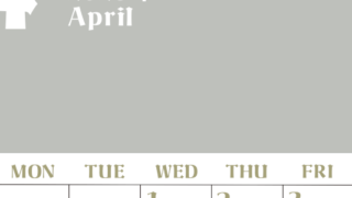 2026年4月のシンプルなカレンダーは縦型日曜始まりで大きい文字が見やすい書き込みも楽なA4サイズの無料素材(2026-01160410)