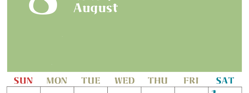 2026年8月のシンプルなカレンダーは縦型日曜始まりで大きい文字が見やすい書き込みも楽なA4サイズの無料素材(2026-01160810)