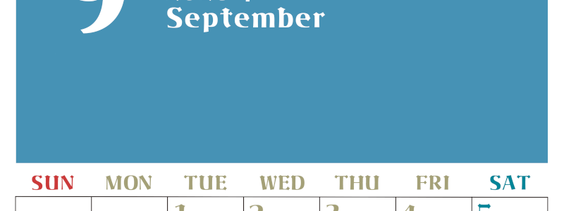 2026年9月のシンプルなカレンダーは縦型日曜始まりで大きい文字が見やすい書き込みも楽なA4サイズの無料素材(2026-01160910)