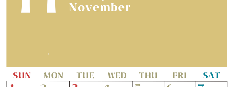 2026年11月のシンプルなカレンダーは縦型日曜始まりで大きい文字が見やすい書き込みも楽なA4サイズの無料素材(2026-01161110)