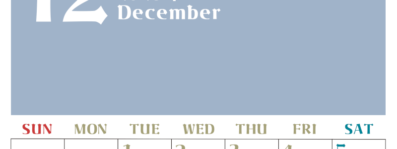 2026年12月のシンプルなカレンダーは縦型日曜始まりで大きい文字が見やすい書き込みも楽なA4サイズの無料素材(2026-01161210)