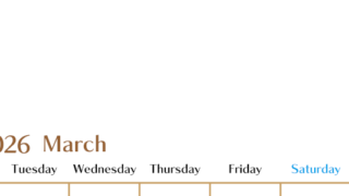 2026年3月縦型の月曜始まりカレンダー♪シンプルで書き込みしやすい文字が大きなA4用紙向け（無料）(2026-01170311)