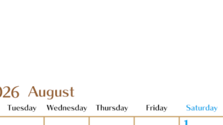 2026年8月縦型の月曜始まりカレンダー♪シンプルで書き込みしやすい文字が大きなA4用紙向け（無料）(2026-01170811)