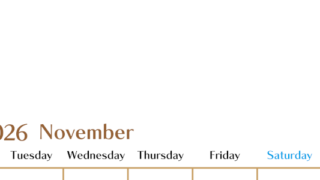 2026年11月縦型の月曜始まりカレンダー♪シンプルで書き込みしやすい文字が大きなA4用紙向け（無料）(2026-01171111)