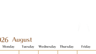 2026年8月縦型の日曜始まりカレンダー♪シンプルで書き込みしやすい文字が大きなA4用紙向け（無料）(2026-01170810)