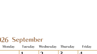 2026年9月縦型の日曜始まりカレンダー♪シンプルで書き込みしやすい文字が大きなA4用紙向け（無料）(2026-01170910)