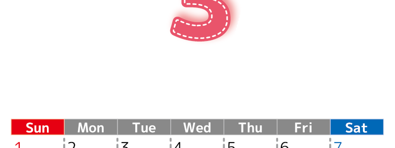 （無料カレンダー）2026年3月縦型日曜始まりで大きい文字が見やすく書き込みも簡単なA4サイズ（シンプル）(2026-01180310)