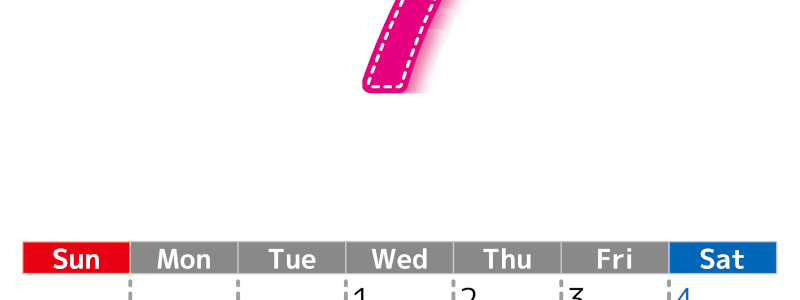 （無料カレンダー）2026年7月縦型日曜始まりで 大きい文字が見やすく書き込みも簡単なA4サイズ（シンプル）(2026-01180710)