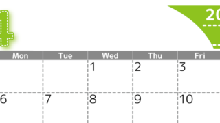 （無料カレンダー）2026年4月横型日曜始まりで大きい文字が見やすく書き込みも簡単なA4サイズ（シンプル）(2026-01180400)