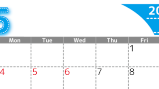 （無料カレンダー）2026年5月横型日曜始まりで大きい文字が見やすく書き込みも簡単なA4サイズ（シンプル）(2026-01180500)