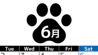 無料カレンダー：2026年6月縦型月曜始まり♪シンプルで書き込み欄が大きいのでおすすめ♪(2026-01210611)