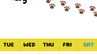 2026年2月カレンダーは縦型月曜始まりで無料！ねこのベージュぷにぷに肉球イラストがほっこりかわいい！(2026-01240211)