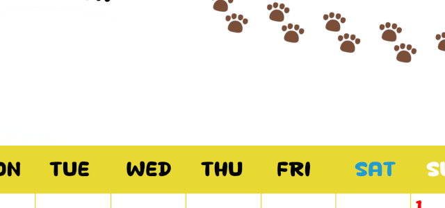 2026年3月カレンダーは縦型月曜始まりで無料！ねこのベージュぷにぷに肉球イラストがほっこりかわいい！(2026-01240311)