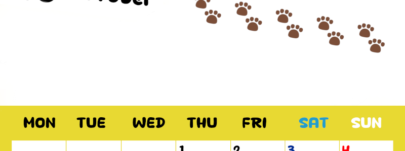 2026年10月カレンダーは縦型月曜始まりで無料！ねこのベージュぷにぷに肉球イラストがほっこりかわいい！(2026-01241011)